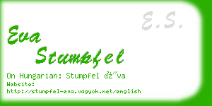 eva stumpfel business card